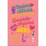 meninas céticas compartilham guarda-chuvas