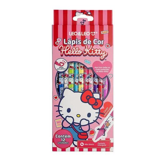 lapis-de-cor-12-cores-hello-kitty-triangular lapis-de-cor-12-cores-hello-kitty-triangular