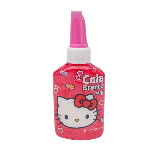 cola branca 40g hello kitty