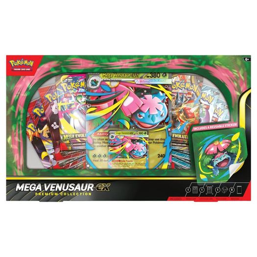 pokémon - mega venusaur ex premium collection - inglês pokémon - mega venusaur ex premium collection - inglês