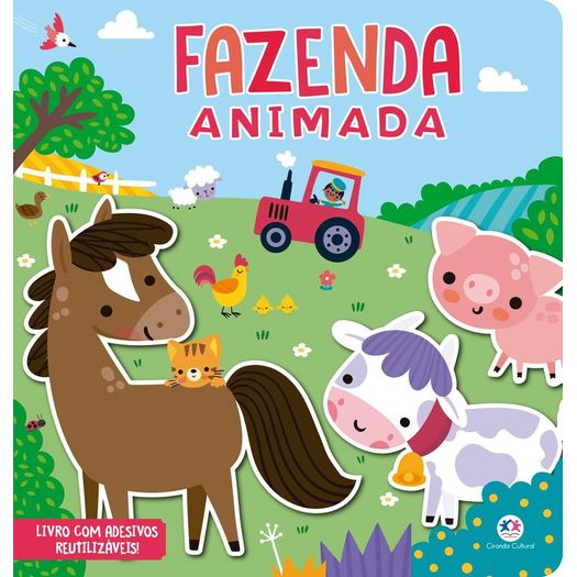 fazenda animada - atividades com adesivos que cola e descola