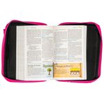 bíblia aventura para crianças nvi - edição especial com bolsa rosa