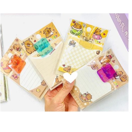 bloco adesivo capivara com prendedor 46 folhas diversos modelos bloco adesivo capivara com prendedor 46 folhas diversos modelos