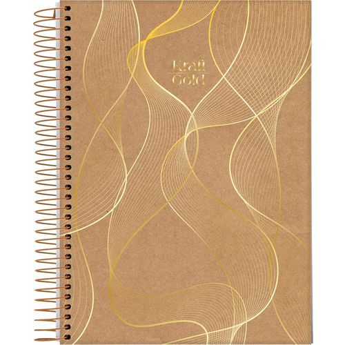 caderno-colegial-10-materias-kraft-gold-160-folhas