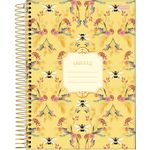 caderno linguagem 80 folhas liberty floral