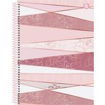 caderno universitário 10x1 160 folhas capa dura rosa