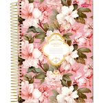 caderno linguagem 80 folhas liberty floral