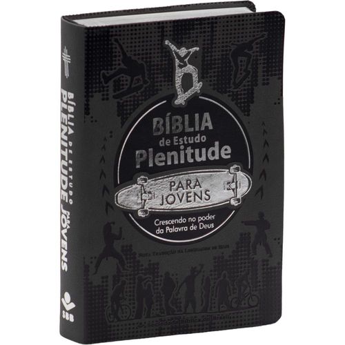 bíblia de estudo plenitude para jovens ntlh - capa cinza escuro