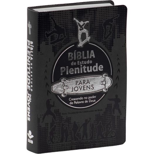 bíblia de estudo plenitude para jovens ntlh - capa cinza escuro bíblia de estudo plenitude para jovens ntlh - capa cinza escuro