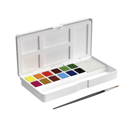 tinta-aquarela-pastilha-12-cores-matiz-artools tinta-aquarela-pastilha-12-cores-matiz-artools