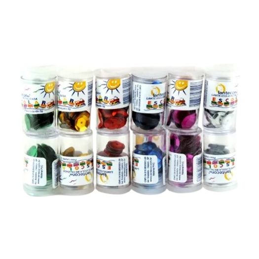 lantejoula kit com 12 2g sortidos lantejoula kit com 12 2g sortidos