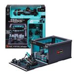 diorama pit stop com acessorios f-1 2024 mercedes-amg w15  44 hamilton  1/43 - burago