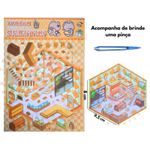 adesivo cenários 3d funny com pinça 19x26cm diversos modelos