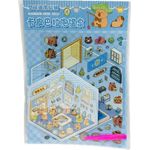 adesivo cenários 3d capivara com pinça 19x26cm diversos modelos