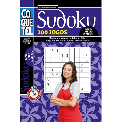 sudoku - nível fácil, médio e difícil - livro 234