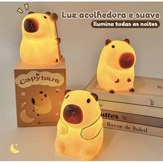 luminária mini capivara 1 unidade diversos modelos