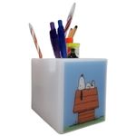 luminária porta canetas casinha vermelha snoopy