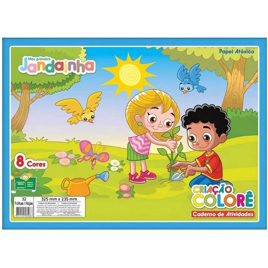 Bloco Criativo Colorê 32 Folhas 8 Cores 120g