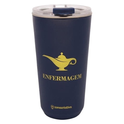 copo 500ml sky profissão enfermagem azul