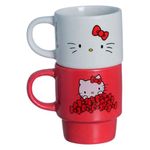 kit canecas empilháveis hello kitty