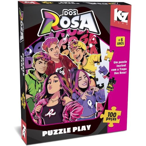 quebra cabeça 100 peças dos rosa