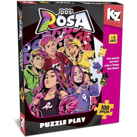 quebra-cabeça 100 peças dos rosa