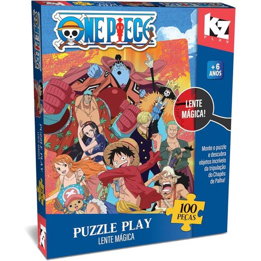 quebra cabeça 100 peças - lente mágica - one piece