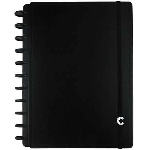 caderno inteligente 10x1 140 folhas black