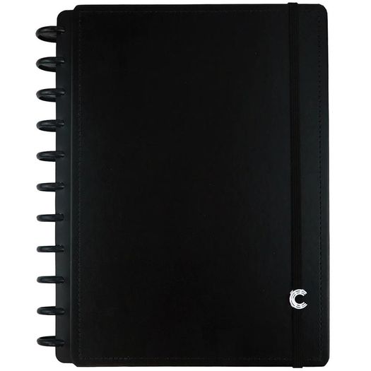 caderno inteligente 10x1 140 folhas black