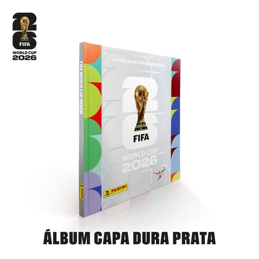 álbum copa do mundo 2026 - capa dura - prata álbum copa do mundo 2026 - capa dura - prata
