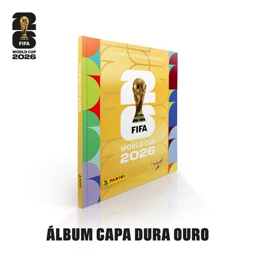 álbum copa do mundo 2026 - capa dura - ouro álbum copa do mundo 2026 - capa dura - ouro