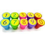 carimbo números 10 unidades sortido