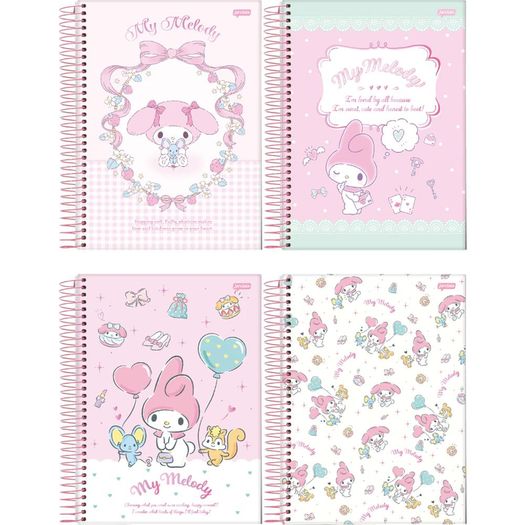 caderno universitário capa dura 10x1 160 folhas my melody caderno universitário capa dura 10x1 160 folhas my melody