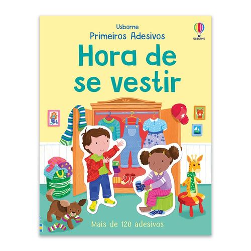 hora de se vestir: primeiros adesivos