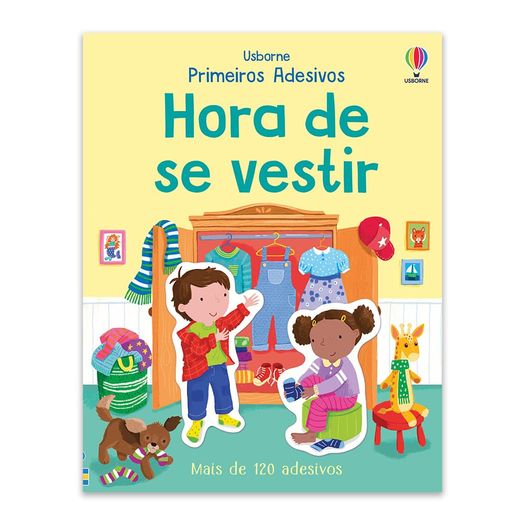 hora de se vestir: primeiros adesivos