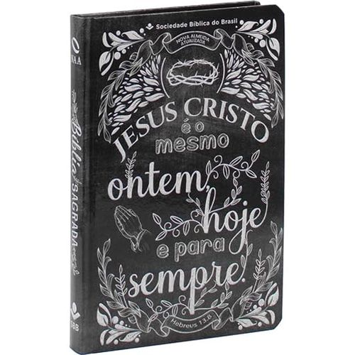 bíblia sagrada naa - capa lettering - preta