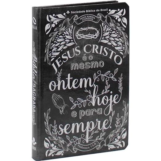 bíblia sagrada naa - capa lettering - preta bíblia sagrada naa - capa lettering - preta