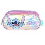 estojo triplo stitch metalizado roxo