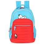 mochila com alça snoopy azul e vermelho