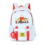 mochila com alça snoopy turma náilon azul