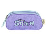 estojo triplo stitch matelassê roxo