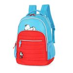 mochila com alça snoopy azul e vermelho