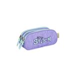 estojo triplo stitch matelassê roxo