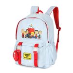 mochila com alça snoopy turma náilon azul