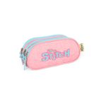 estojo triplo stitch matelassê rosa