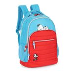 mochila com alça snoopy azul e vermelho