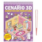 livro cenário 3d - adesivos em miniatura - capa roxa