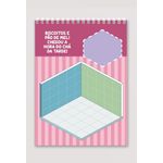 livro cenário 3d - adesivos em miniatura - capa roxa