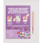 livro cenário 3d - adesivos em miniatura - capa roxa