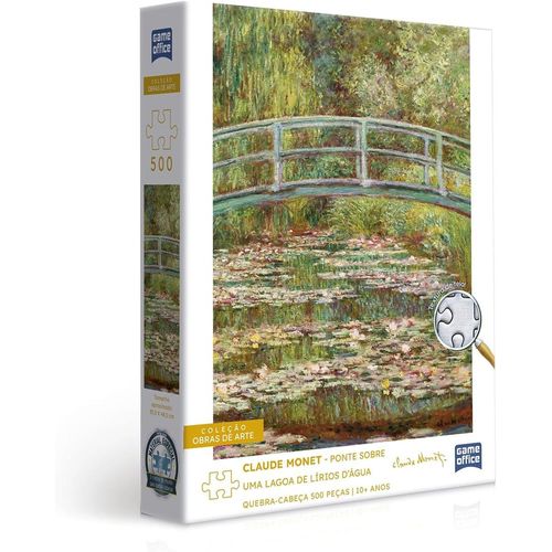 quebra-cabeça 500 peças - coleção obras de monet: ponte sobre uma lagoa